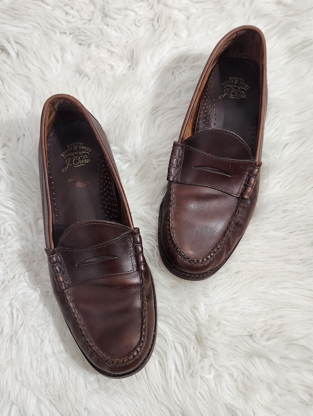 J. Crew Brown Leather Camden Loafers 10.5